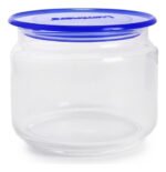 Frasco Hermetico De Vidrio 0,5 Litros Plano Jar Luminarc Color Azul