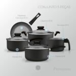Batería De Cocina 8 Piezas Completa Panelux Premium Grafito - Imagen 2