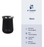 Set Termo Mate Acero Inoxidable C/ Bombilla Otten 1l - BAZAR CHEF - Imagen 9