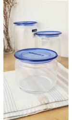 Frasco Hermetico De Vidrio 0,5 Litros Plano Jar Luminarc Color Azul - Imagen 4