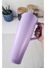Vaso Térmico Acero C/ Sorbete Y Manija Otten 1 Lt Lila - Imagen 9