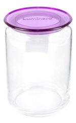 Frasco Hermetico De Vidrio 1 Litro Plano Jar Luminarc Color Violeta