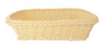 Panera Plastico Trenzada Rectangular Calidad Premium 27 Cm Color Crema Lisa - Imagen 3