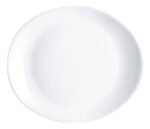 Plato Oval Steak Vidrio Templado Arcoroc Restaurant 30 Cm Color Blanco