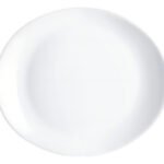 Plato Oval Steak Vidrio Templado Arcoroc Restaurant 30 Cm Color Blanco
