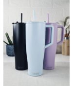 Vaso Térmico Acero C/ Sorbete Y Manija Otten 1 Lt Celeste Lisa - Imagen 8