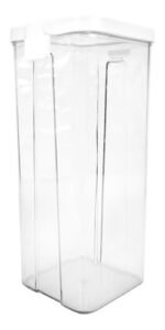 Frasco Apilable Alto Tarro Hermetico Contenedor Acrilico Blanco
