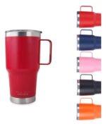 Vaso Térmico Acero C/ Manija Otten 800 Ml Rojo Lisa - Imagen 3