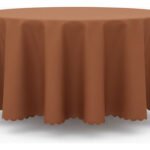 Mantel Redondo De Tela Poliéster Otten 3,2 Mts Marrón Lisa