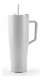 Vaso Térmico Acero C/ Sorbete Y Manija Otten 1 Lt Blanco