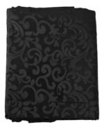 Mantel Redondo Jacquard Tela Poliéster Otten 3,2 Mts Negro Geométrico - Imagen 2