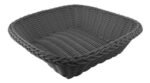 Panera Trenzada Plastico Cuadrada Calidad Premium 23 Cm Color Gris Lisa - Imagen 2