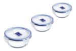 X3 Contenedores Redondo En Caja Pure Box Luminarc Vidrio Color Azul Marino - Imagen 4