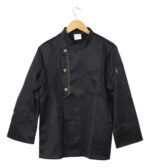Chaqueta De Chef Para Cocina Manga Larga Unisex Otten Negro M - Imagen 3