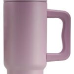 Vaso Térmico Acero C/ Manija Y Sorbete Otten 700 Ml Rosa