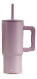 Vaso Térmico Acero C/ Manija Y Sorbete Otten 700 Ml Rosa
