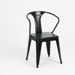 Silla Hierro Comedor Con Reposabrazos Otten Hierro Negro Negro