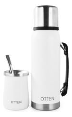 Set Termo Mate Acero Inoxidable C/ Bombilla Otten 1l - BAZAR CHEF - Imagen 12