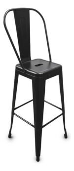 Silla De Hierro Tipo Industrial C/ Respaldo Otten