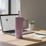 Vaso Térmico Acero C/ Manija Y Sorbete Otten 700 Ml Rosa - Imagen 6