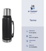 Set Termo Mate Acero Inoxidable C/ Bombilla Otten 1l - BAZAR CHEF - Imagen 10