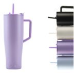 Vaso Térmico Acero C/ Sorbete Y Manija Otten 1 Lt Lila - Imagen 5