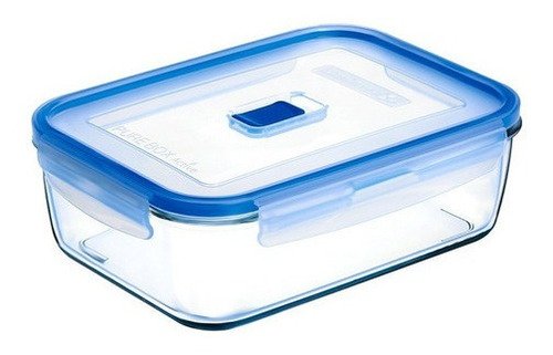D_850430-MLA99469629284_112025-O Contenedor Vidrio Templ Pure Box Luminarc Taper Vianda 380cc Color Azul Marino - Imagen 1