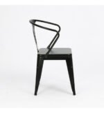 Silla Hierro Comedor Con Reposabrazos Otten Hierro Negro Negro - Imagen 4