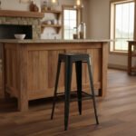 Banqueta Alta Tipo Industrial Hierro Otten 77cm Hierro Pintado Negro - Imagen 6