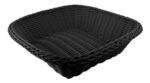 Panera Trenzada Plastico Cuadrada Calidad Premium 23 Cm Color Negro Lisa - Imagen 2