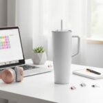 Vaso Térmico Acero C/ Sorbete Y Manija Otten 1 Lt Blanco - Imagen 6