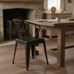 Silla Hierro Comedor Con Reposabrazos Otten Hierro Negro Negro - Imagen 2