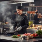 Chaqueta De Chef Para Cocina Manga Larga Unisex Otten Negro M - Imagen 2