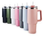 Vaso Térmico Acero C/ Manija Y Sorbete Otten 1 Lt Rosa Viejo Lisa - Imagen 9