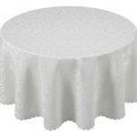 Mantel Redondo Jacquard Tela Poliéster Otten 3 Mts Blanco