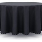 Mantel Redondo De Tela Poliéster Otten 3,2 Mts Negro