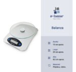 BALANZA DE COCINA DIGITAL ALTA PRECISION 5 KG OTTEN - Imagen 10