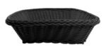 Panera Trenzada Plastico Cuadrada Calidad Premium 23 Cm Color Negro Lisa - Imagen 3