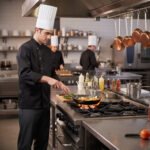 Chaqueta De Chef Para Cocina Manga Larga Unisex Otten Negro S