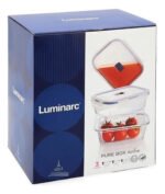 Set X3 Contenedores Luminarc Vidrio Pure Box - Imagen 4