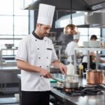 Chaqueta De Chef Para Cocina Manga Corta Unisex Otten Blanco L - Imagen 2