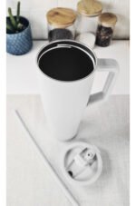 Vaso Térmico Acero C/ Sorbete Y Manija Otten 1 Lt Blanco - Imagen 9