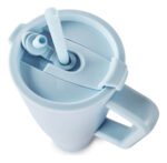 Vaso Térmico Acero C/ Sorbete Y Manija Otten 1 Lt Celeste Lisa - Imagen 3