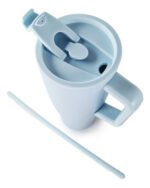 Vaso Térmico Acero C/ Sorbete Y Manija Otten 1 Lt Celeste Lisa - Imagen 4