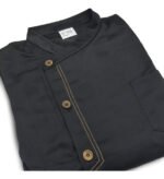 Chaqueta De Chef Para Cocina Manga Larga Unisex Otten Negro M - Imagen 8