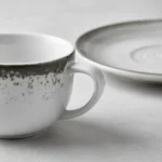 Taza De Té Porcelana Schmidt Esfera Color Gris Con Plato 200 Ml - Imagen 4