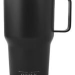 Vaso Térmico Acero C/ Manija Otten 800 Ml Negro Lisa