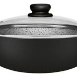 Wok Antiadherente C/ Tapa Y Asa Panelux Maximum Stone 28 Cm Negro