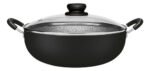 Wok Antiadherente C/ Tapa Y Asa Panelux Maximum Stone 28 Cm Negro