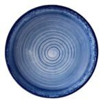 Set x 6 Plato Hondo 21cm Porcelana Schmidt Esfera Color Azul